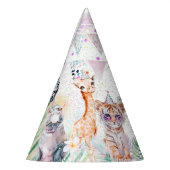 Modernes Party Tiere Safari Jungle Zoo Geburtstag Partyhütchen (Links)