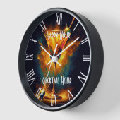 Modernes Party Time Neon Personalisiert Uhr (Winkel)