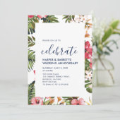 Modernes Party zum 50. Geburtstag der Hochzeit Einladung (Stehend Vorderseite)