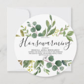 Modernes Party zum Aufwärmen des grünen Leaf Einladung (Vorderseite)