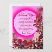 Modernes Party zum Hochzeitsfeiern des Rosa Boho Dankeskarte (Vorderseite)