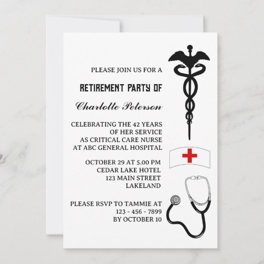 Modernes Party zur Krankenversicherung Einladung (Vorderseite)