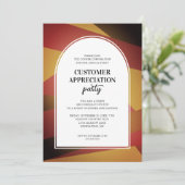 Modernes Party zur Kundenempfehlung von Arch Einladung (Stehend Vorderseite)