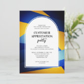 Modernes Party zur Kundenempfehlung von Arch Einladung (Stehend Vorderseite)