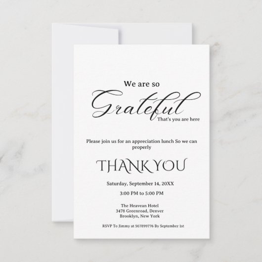 Modernes Party zur Skripterwertung , dankbares Par Einladung (Vorderseite)