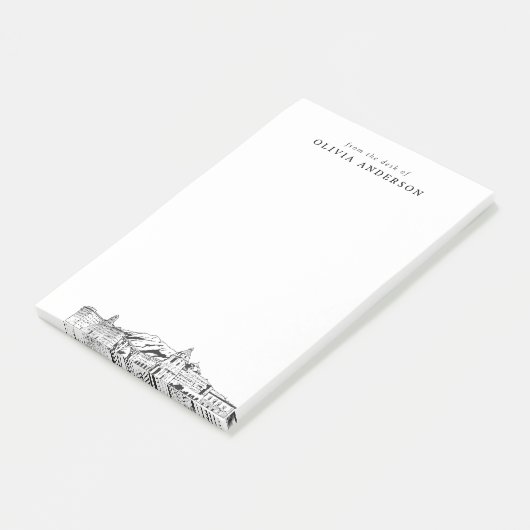 Modernes Pasadena Berufliches Geschenk Personalisi Post-it Klebezettel (angewinkelt)