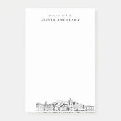 Modernes Pasadena Berufliches Geschenk Personalisi Post-it Klebezettel (Vorderseite)