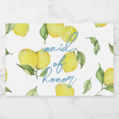 Modernes, passendes MOH-Bach-Party | Zitronen Alkoholflaschenetikett (Einzelnes Label)