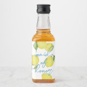 Modernes, passendes MOH-Bach-Party | Zitronen Alkoholflaschenetikett (Vorderseite)