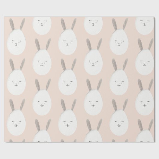 Modernes Pastel Bunny Egg Muster | Ostersegnung Geschenkpapier (Flach)