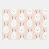 Modernes Pastel Bunny Egg Muster | Ostersegnung Geschenkpapier Set (Vorderseite)