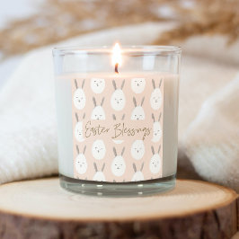 Modernes Pastel Bunny Egg Muster | Ostersegnung Quadratischer Aufkleber