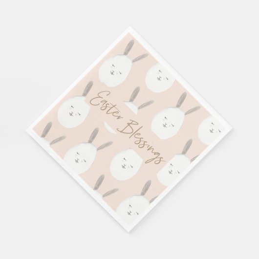 Modernes Pastel Bunny Egg Muster | Ostersegnung Serviette (Ecke)