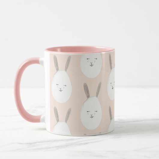 Modernes Pastel Bunny Egg Muster | Ostersegnung Tasse (Links)