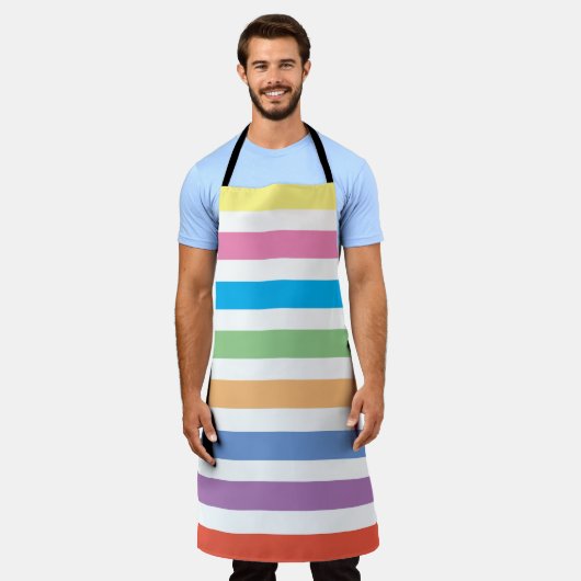 MODERNES PASTEL FARBIG STRIPE SCHÜRZE (Getragen)