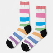 MODERNES PASTEL FARBIG STRIPE SOCKEN (Linkes Detail)