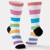 MODERNES PASTEL FARBIG STRIPE SOCKEN (Gewinkelt)