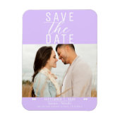 Modernes Pastel Lavender Save the Date Hochzeitsst Magnet (Vertikal)