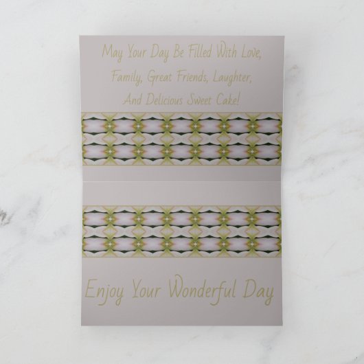 Modernes Pastel Mauve Karte (Innenseite)