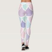 Modernes Pastel mit schönem Mermaid-Muster mit Nam Leggings (Rückseite)