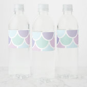 Modernes Pastel mit schönem Mermaid-Muster mit Nam Wasserflaschenetikett (Flaschen)