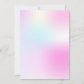 Modernes Pastel Pink Foto Cloud Nine Baby Dusche Einladung (Rückseite)