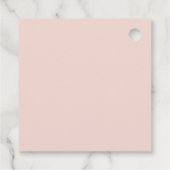 Modernes Pastel Pink & Minimalistisches Herz Geschenkanhänger (Rückseite)