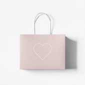 Modernes Pastel Pink & Minimalistisches Herz Große Geschenktüte