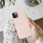 Modernes Pastel Pink & Minimalistisches Herz iPhone 11Pro Max Hülle<br><div class="desc">Modernes Pastel Pink & Minimalistisches Herz</div>