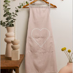 Modernes Pastel Pink & Minimalistisches Herz Schürze<br><div class="desc">Modernes Pastel Pink & Minimalistisches Herz</div>
