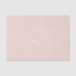 Modernes Pastel Pink & Minimalistisches Herz Seidenpapier