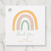 Modernes Pastel Rainbow Party Vielen Dank Geschenkanhänger (Vorderseite)