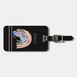 Modernes Pastel Rainbow Unicorn Gepäckanhänger