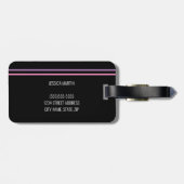 Modernes Pastel Rainbow Unicorn Gepäckanhänger (Rückseite horizontal)