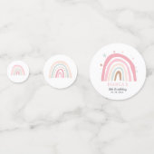 Modernes Pastel Rainbows Geburtstags-Foto Konfetti (Vorderseiten)