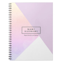 Modernes pastel Violet Geometrisches Foto Notizblock