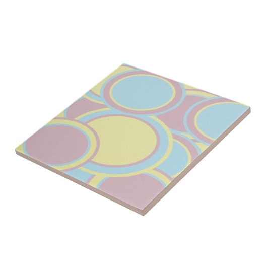 Modernes, pastelfarbenes Abstraktes Bild Fliese (Seite)