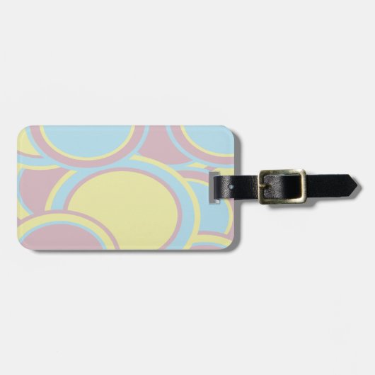 Modernes, pastelfarbenes Abstraktes Bild Gepäckanhänger (Vorderseite horizontal)