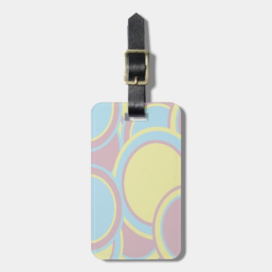 Modernes, pastelfarbenes Abstraktes Bild Gepäckanhänger (Vorderseite vertikal)