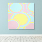 Modernes, pastelfarbenes Abstraktes Bild Leinwanddruck (Insitu (Holzboden))