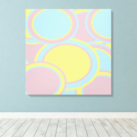 Modernes, pastelfarbenes Abstraktes Bild Leinwanddruck (Insitu (Holzboden))