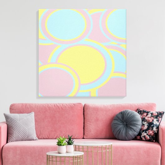 Modernes, pastelfarbenes Abstraktes Bild Leinwanddruck (Insitu (Wohnzimmer))