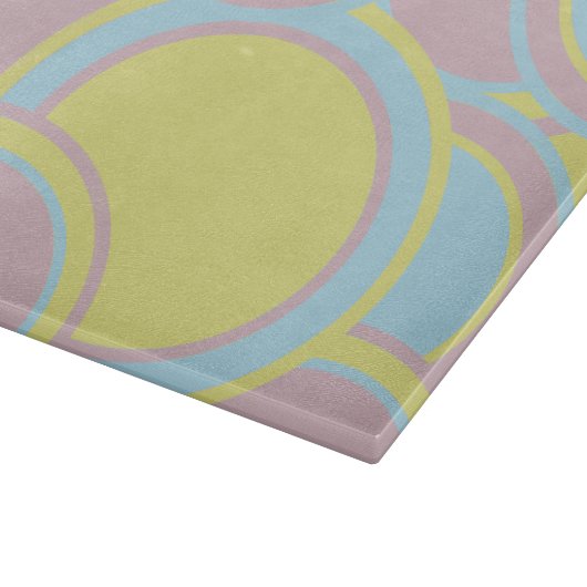 Modernes, pastelfarbenes Abstraktes Bild Schneidebrett (Ecke)