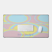 Modernes, pastelfarbenes Abstraktes Bild Schreibtischunterlage (Tastatur & Maus)