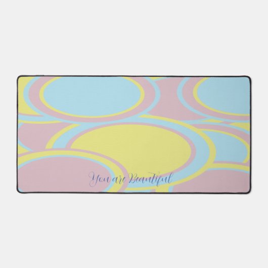 Modernes, pastelfarbenes Abstraktes Bild Schreibtischunterlage (Vorderseite)