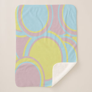 Modernes, pastelfarbenes Abstraktes Bild Sherpadecke