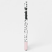 Modernes, pastelfarbenes Pink mit Personalisiertem iPhone Hülle (Linke Seite)