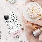 Modernes, pastelfarbenes Pink mit Personalisiertem iPhone Hülle