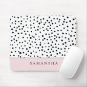 Modernes, pastelfarbenes Pink mit Personalisiertem Mousepad (Mit Mouse)