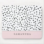 Modernes, pastelfarbenes Pink mit Personalisiertem Mousepad (Vorne)